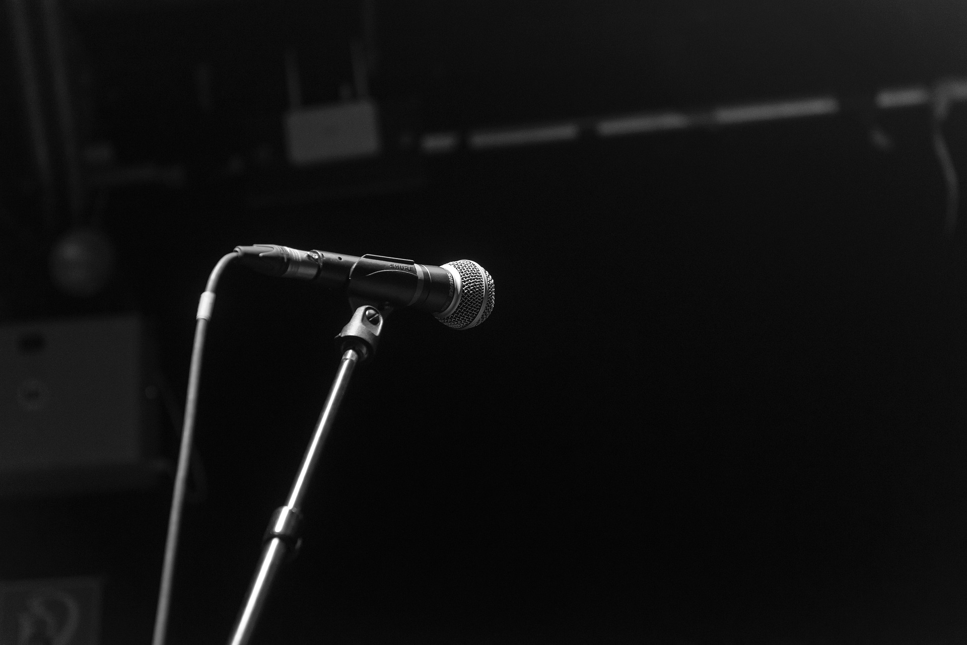 Microphone on stand
